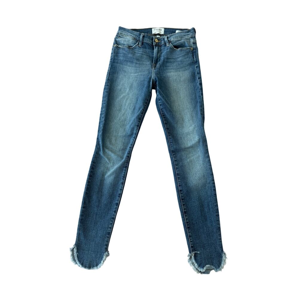 Frame Denim Le High Skinny Jeans with Petal Hem Size 26